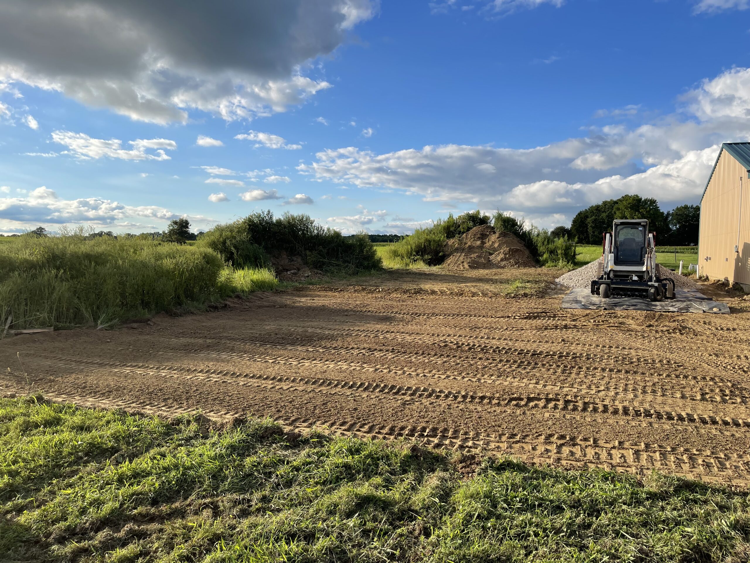 grading, Site pad preparation, building pad, new construction